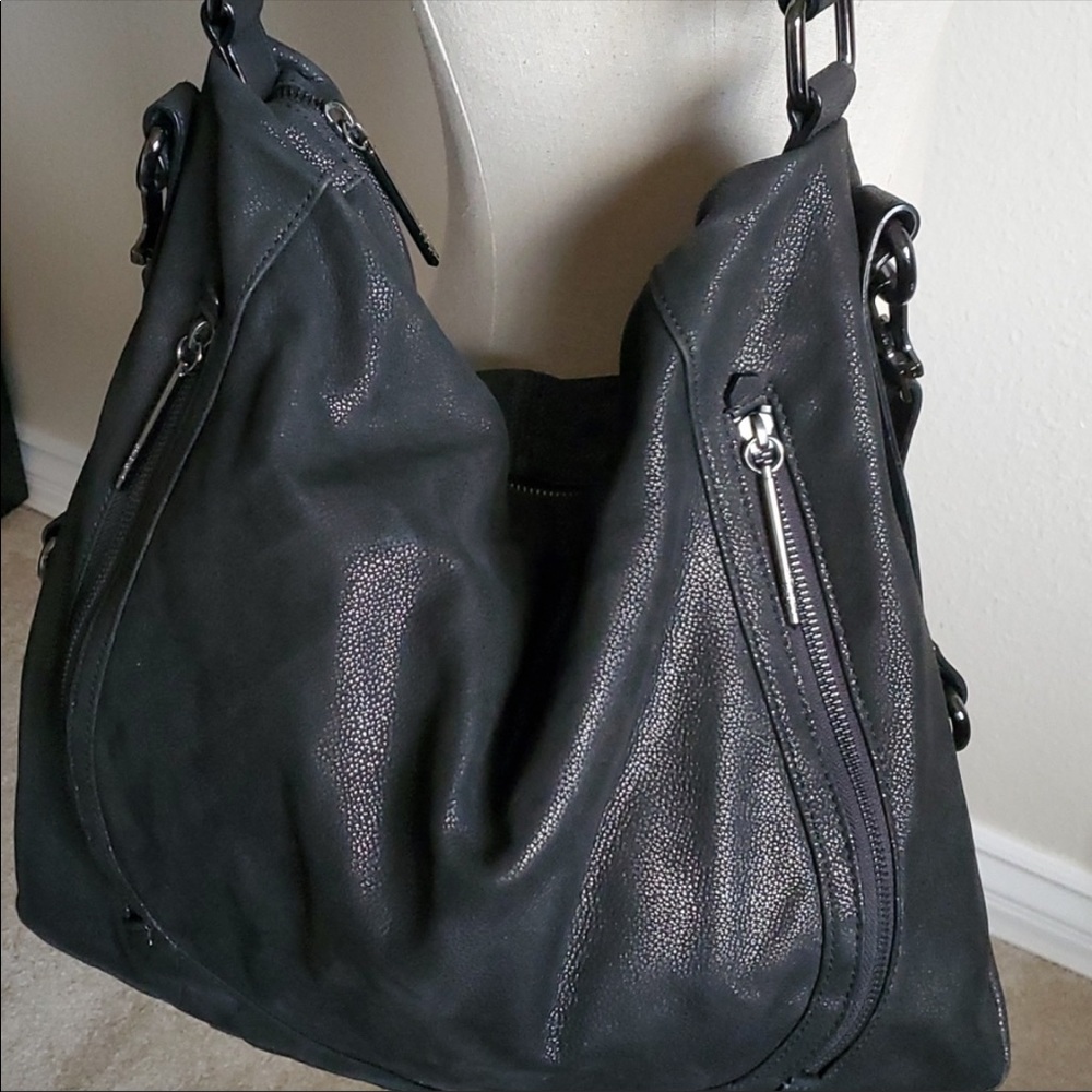 🌟ELLIOTT LUCCA black leather hobo bag - Picture 2 of 7